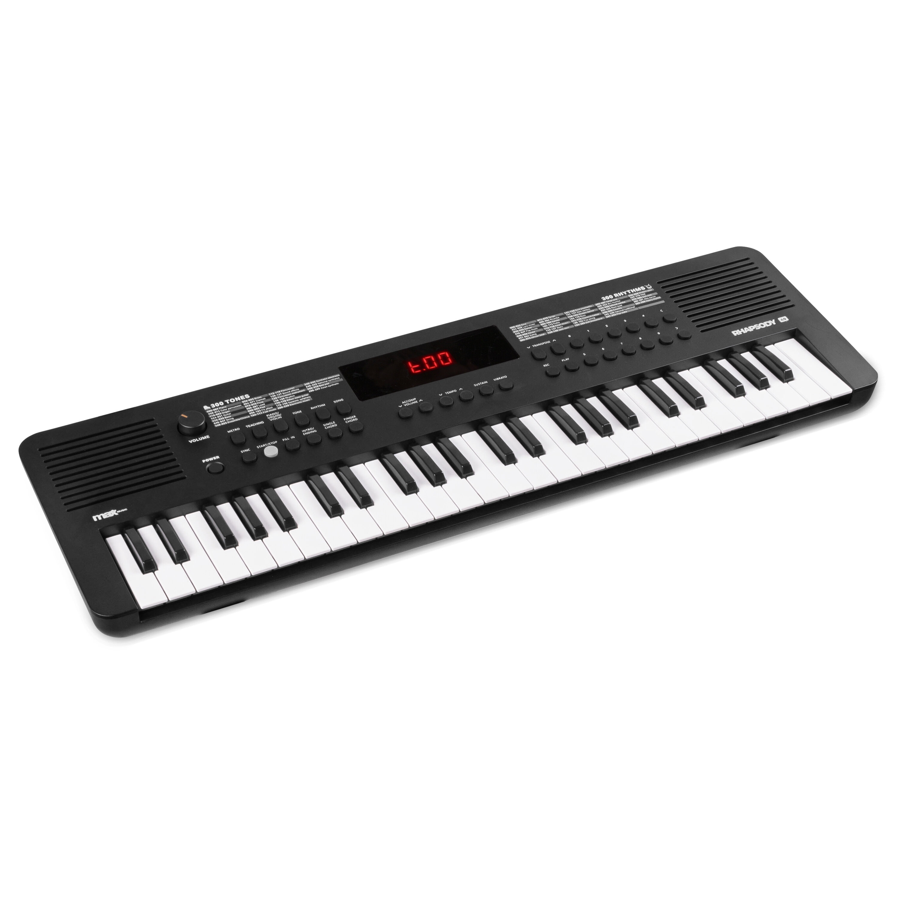 Max Rhapsody49 elektroniskt Keyboard med 49 tangenter