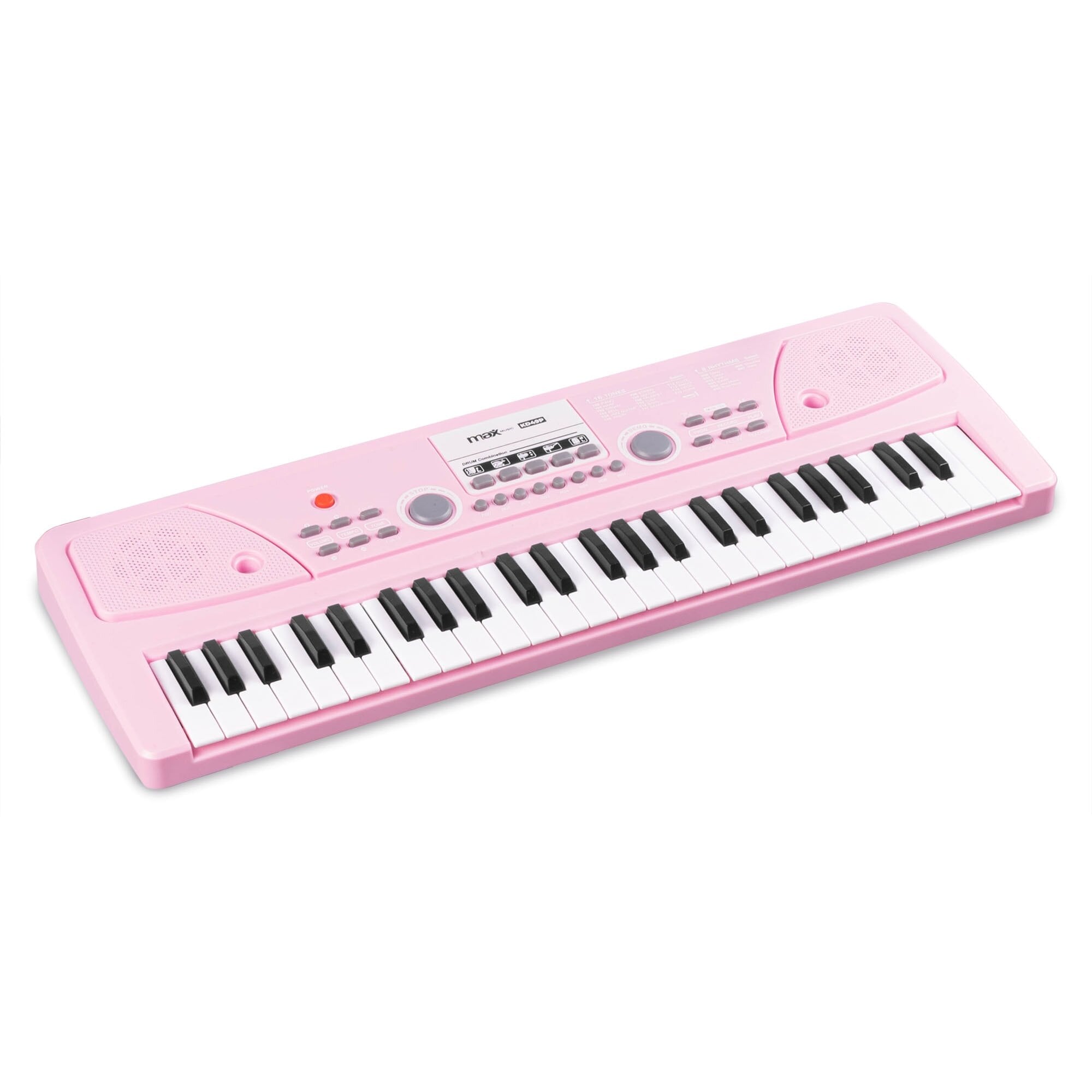 Max KD49P elektroniskt Keyboard, 49-tangenter med batteri, Rosa