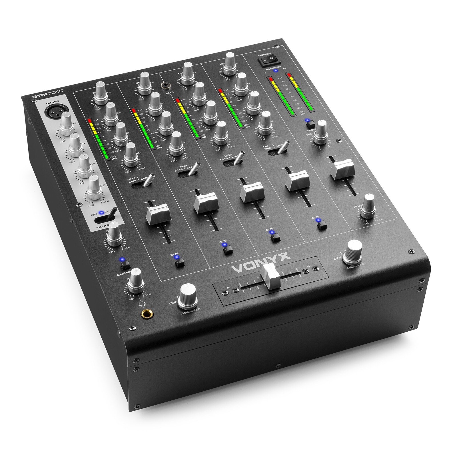 Vonyx STM-7010, Mixer 4 kanaler, DJ Mixer, USB