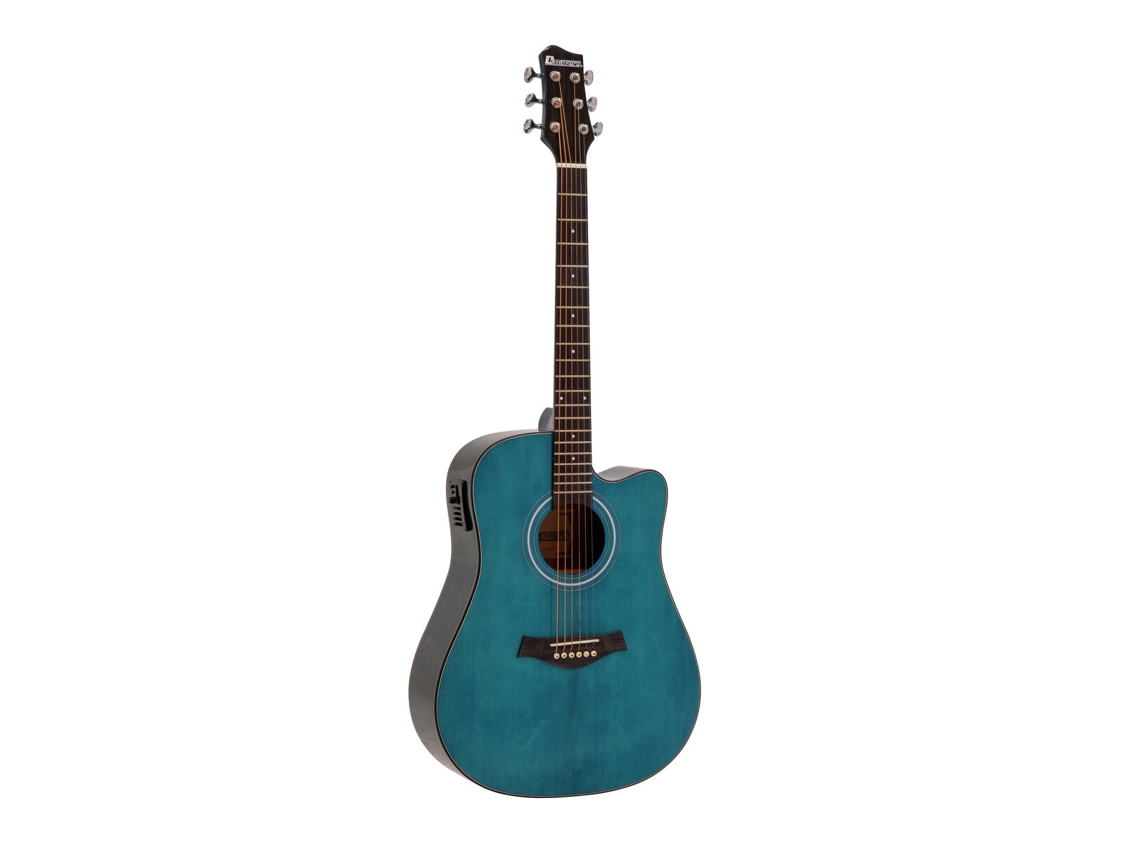 DIMAVERY STW-90 Western Guitar, crystal blue