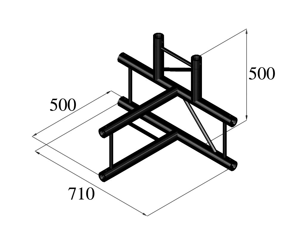 ALUTRUSS BILOCK BQ2-SPAT42V 4-Way T-Piece bk