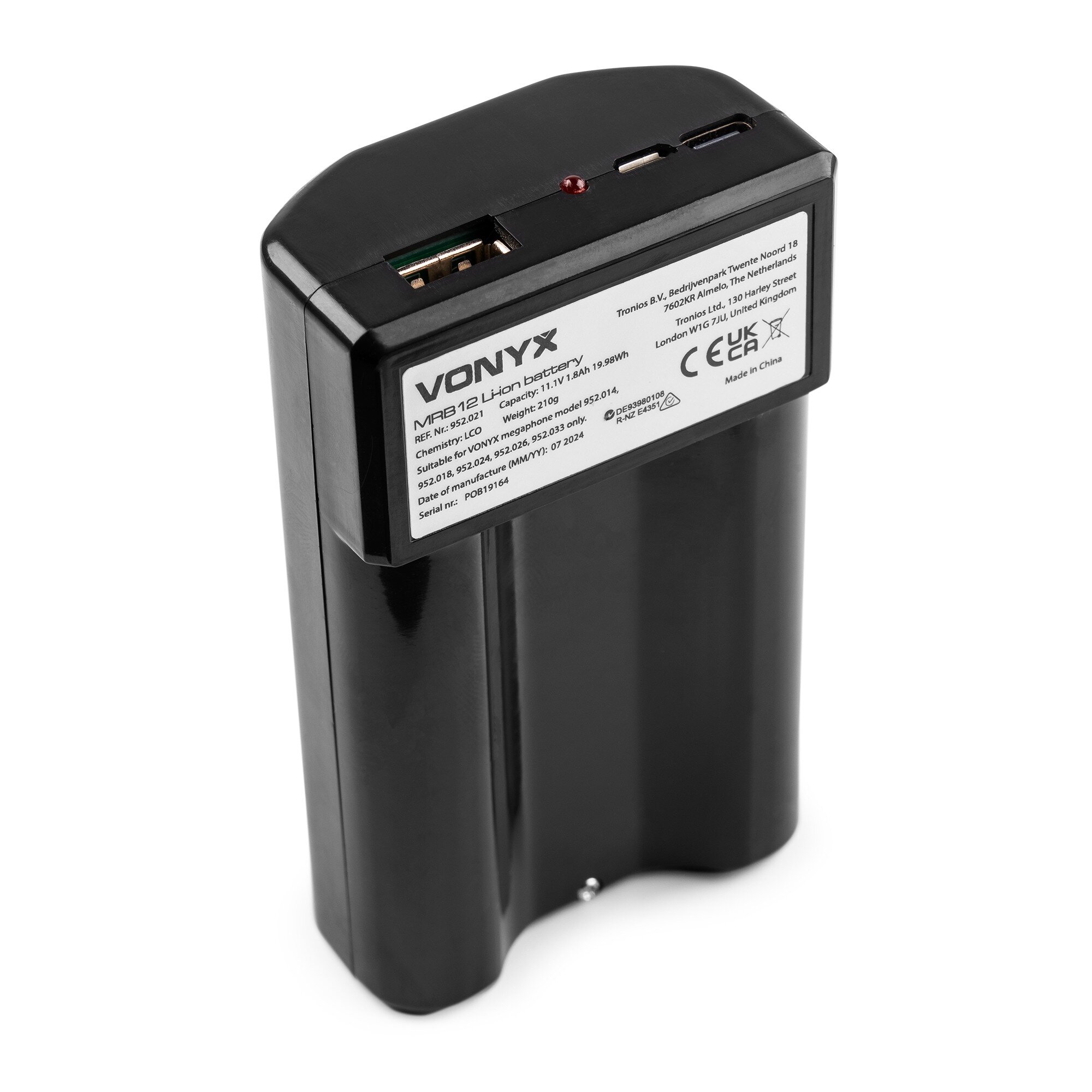 Vonyx MRB12 Li-Ion Batteri 12V